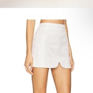 Amanda Uprichard white floral skirt